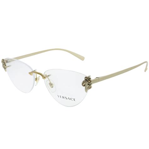 versace female glasses|Versace rimless glasses for women.